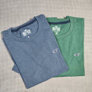 Hollister Must Have Collection T-Shirt Bundle Size Medium Green Blue Embroidered